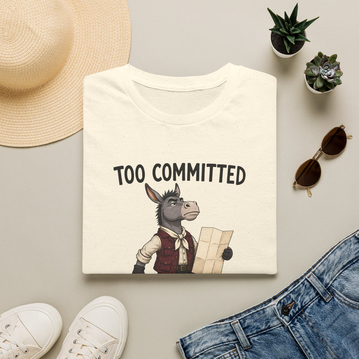 Too Committed To Check Directions T-Shirt