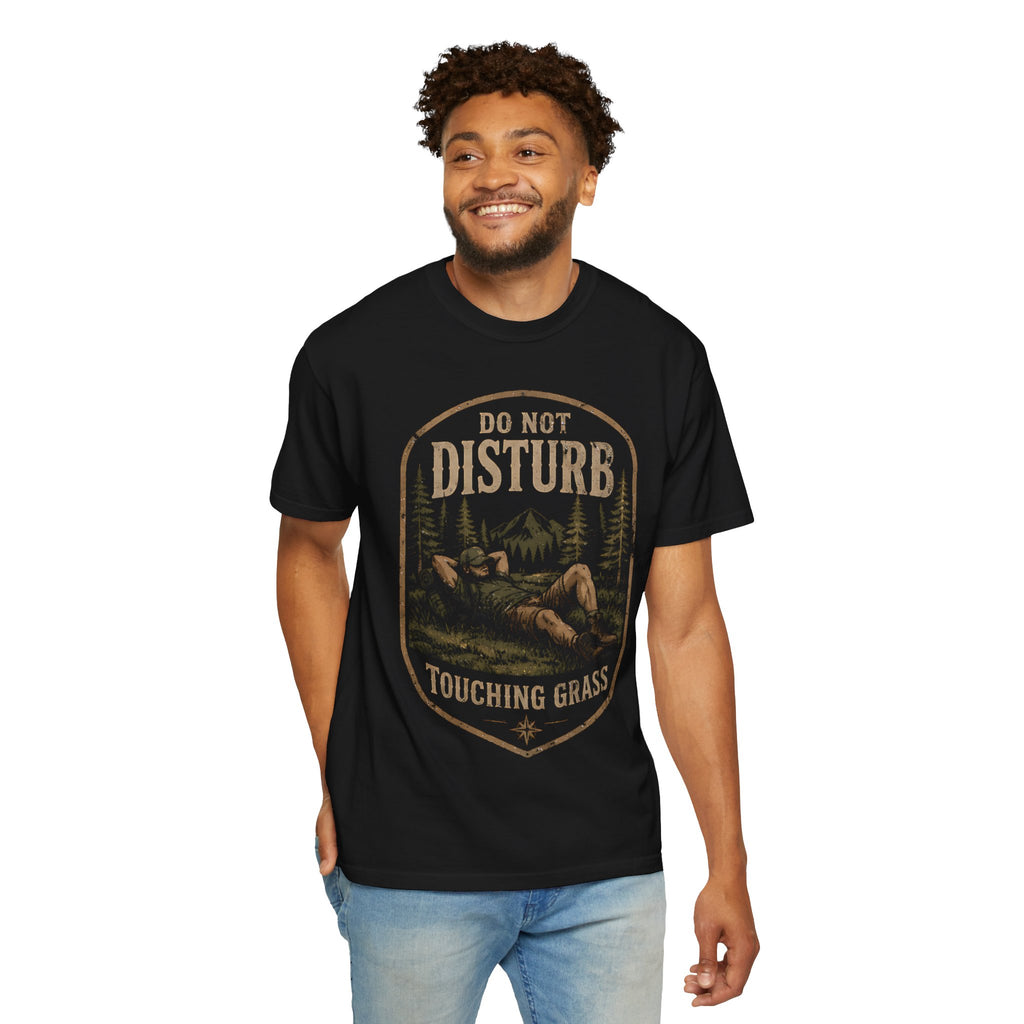 Do Not Disturb Touching Grass T-Shirt — Retro Outdoors Relaxation Tee