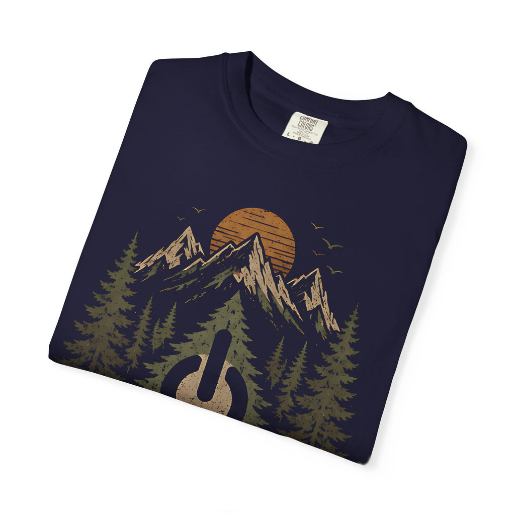Nature Is My Reset Button T-Shirt — Retro Mountain Outdoor Tee