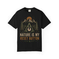 Nature Is My Reset Button T-Shirt — Retro Mountain Outdoor Tee