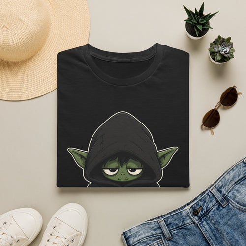 Cute Hooded Alien Graphic T-Shirt