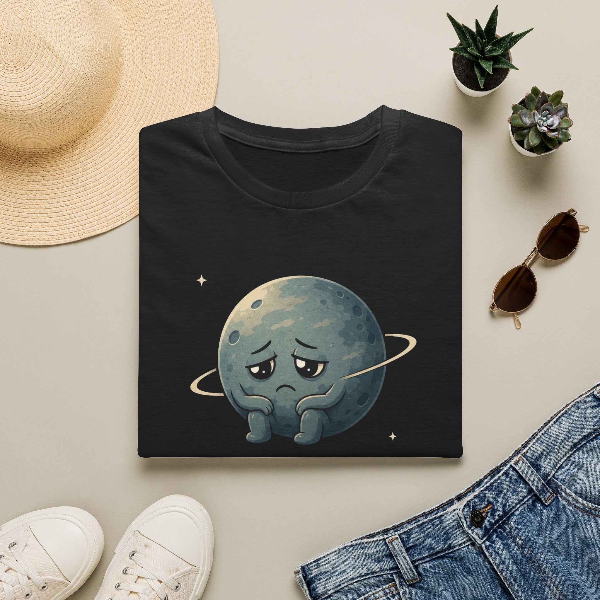 Sad Saturn Graphic Tee
