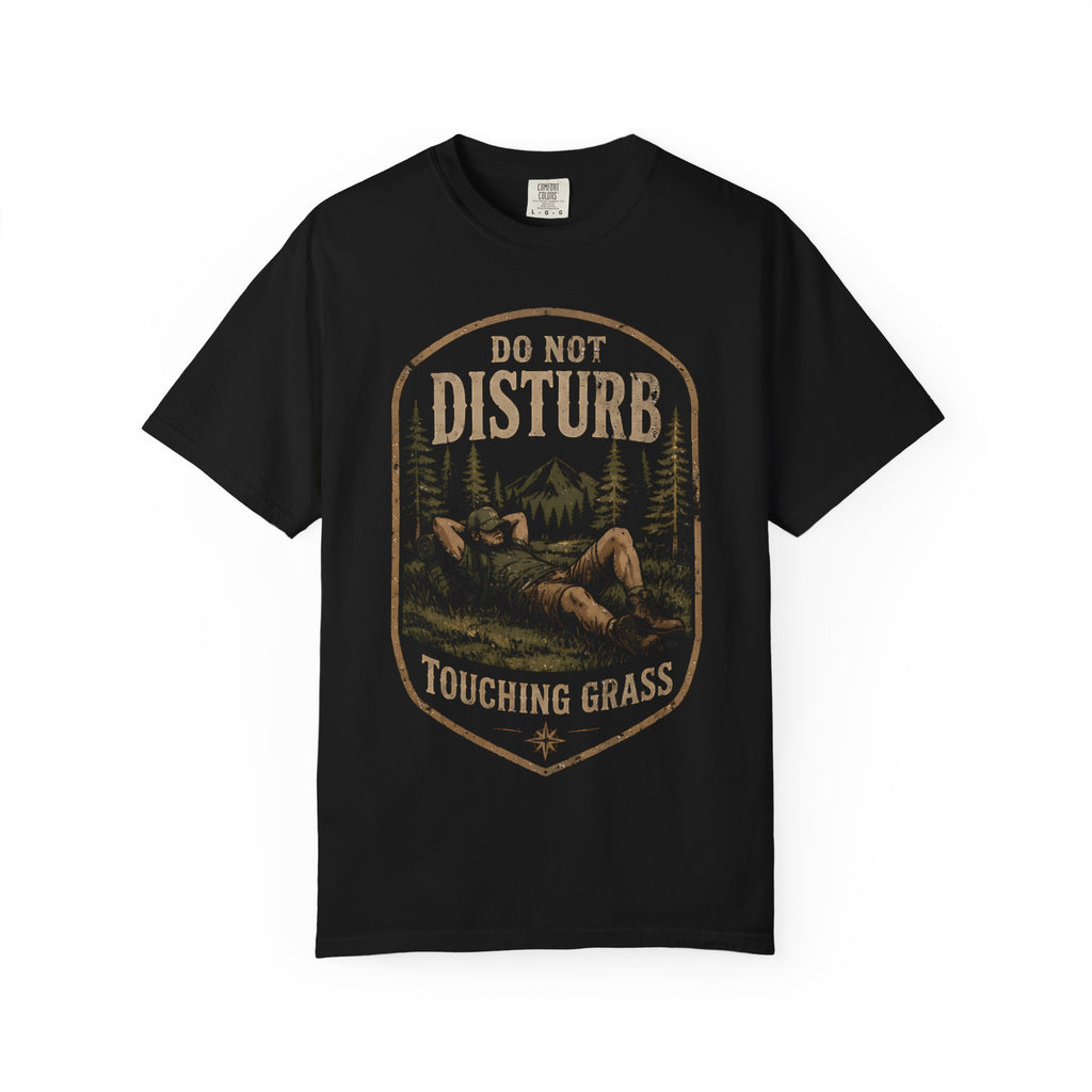 Do Not Disturb Touching Grass T-Shirt — Retro Outdoors Relaxation Tee